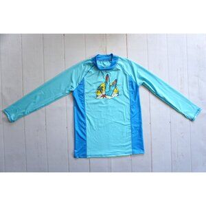 BesserBay Boys Sun Protective Long Sleeve Thumb Holes Rash Guard Shirt- Size 150